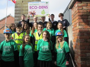1, Abbey CS TY Students pictured at Munster ECO-DEN with their project ‘The Great Wall of Green.’